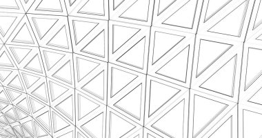 Mimari sanat konseptinde soyut çizgiler, minimum geometrik şekiller. 