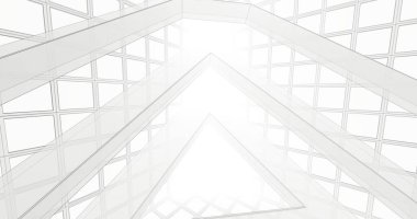 Mimari sanat konseptinde soyut çizgiler, minimum geometrik şekiller. 