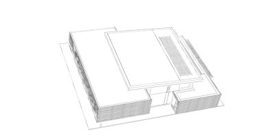 soyut mimari duvar kağıdı tasarımı, dijital konsept arkaplan