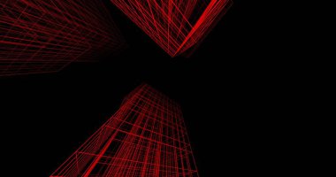 soyut mimari duvar kağıdı tasarımı, dijital konsept arkaplan