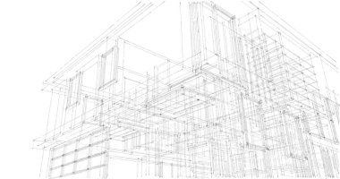 İnşaatın 3B mimari tasarımı