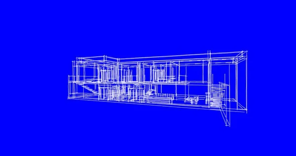 内衬建筑墙纸 数码背景 — 图库照片