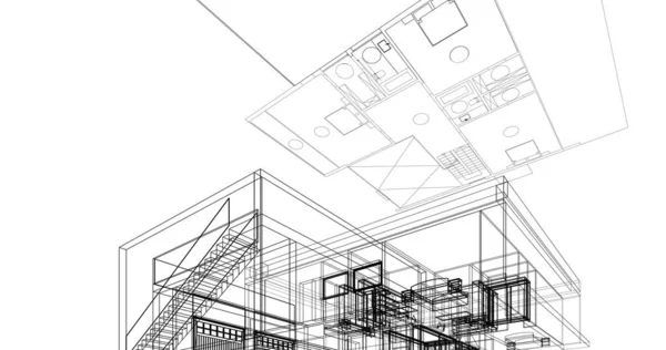 建筑墙纸摘要 数码背景 — 图库照片