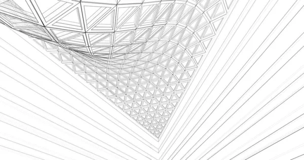 Linee Disegno Astratte Nel Concetto Arte Architettonica Forme Geometriche Minime — Foto Stock