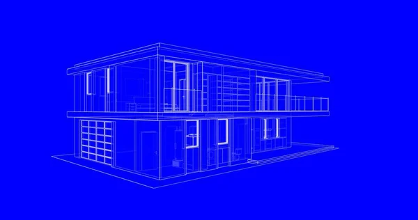 建築物の3D建築イラストデザイン — ストック写真