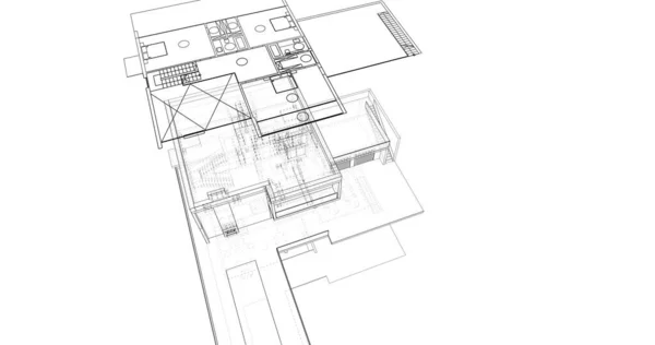 Abstrakcyjna Tapeta Architektoniczna Tło Cyfrowe — Zdjęcie stockowe