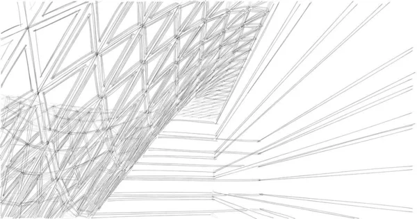 Líneas Abstractas Dibujo Concepto Arte Arquitectónico Formas Geométricas Mínimas — Foto de Stock