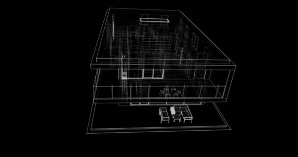 Architektur Illustration Entwurf Von Hochbau — Stockfoto