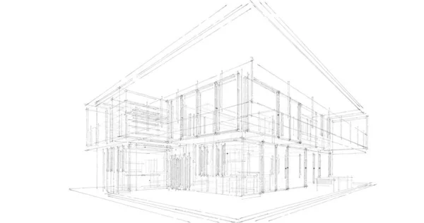 Архітектура Ілюстрація Проектування Будівельного Будівництва — стокове фото