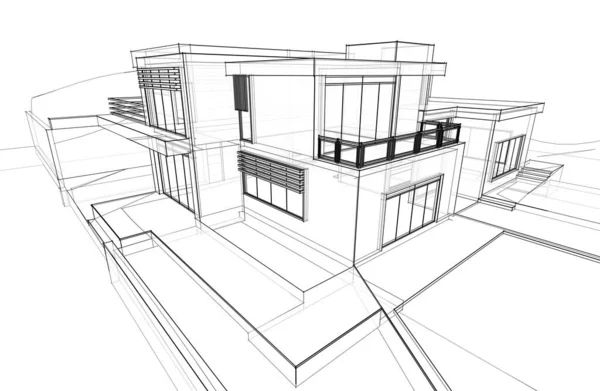 Abstrakcyjny Projekt Tapety Architektonicznej Cyfrowe Tło Koncepcyjne — Zdjęcie stockowe