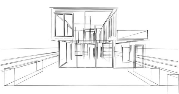 Abstrakcyjna Tapeta Architektoniczna Tło Cyfrowe — Zdjęcie stockowe