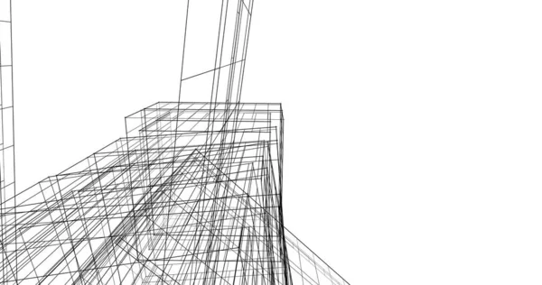 建筑墙纸设计 数字概念背景 — 图库照片