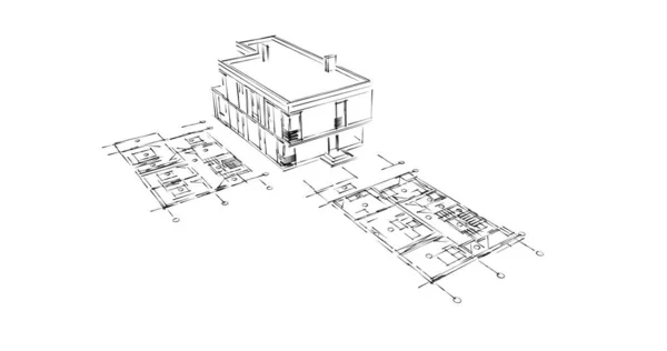 Wyłożona Tapeta Architektoniczna Tło Cyfrowe — Zdjęcie stockowe