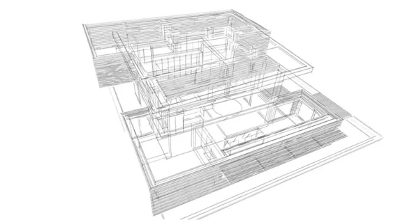 Abstrakcyjny Projekt Tapety Architektonicznej Cyfrowe Tło Koncepcyjne — Zdjęcie stockowe