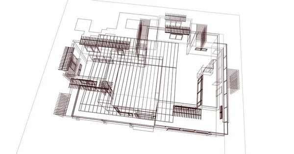 Bekleed Architectonisch Behang Digitale Achtergrond — Stockfoto