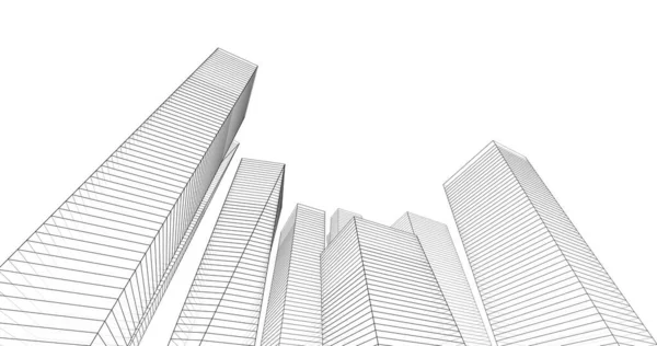 Abstrakte Architektonische Tapete Digitaler Hintergrund — Stockfoto