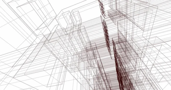 Mimari sanat konseptinde soyut çizgiler, minimum geometrik şekiller. 