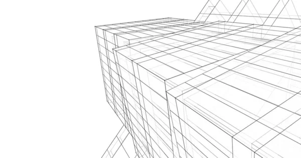 Lignes Dessin Abstraites Dans Concept Art Architectural Formes Géométriques Minimales — Photo