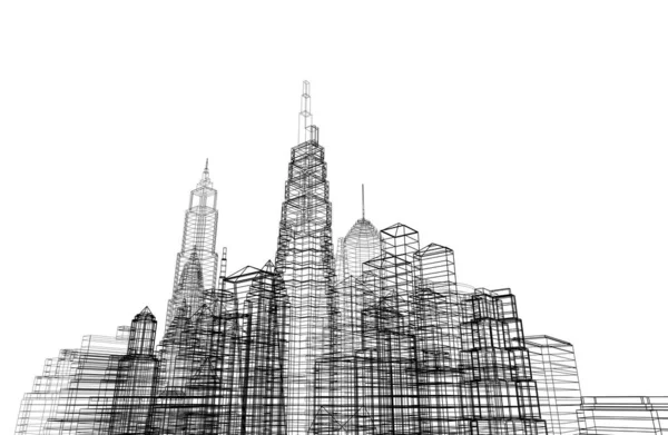 soyut mimari duvar kağıdı tasarımı, dijital konsept arkaplan