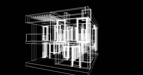 Wyłożona Tapeta Architektoniczna Tło Cyfrowe — Zdjęcie stockowe