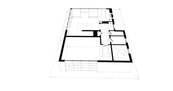 Архітектура Ілюстрація Проектування Будівельного Будівництва — стокове фото