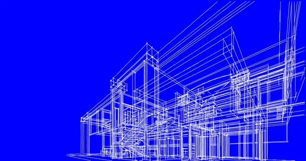 Fodrad Arkitektoniska Tapeter Digital Bakgrund — Stockfoto