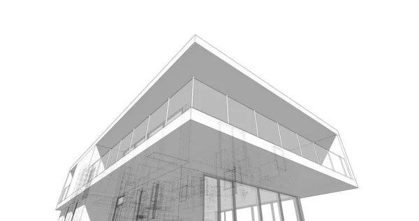 Architettura Illustrazione Progettazione Costruzione Edifici — Foto Stock