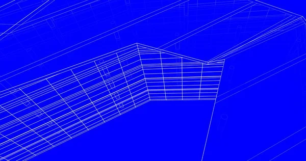 Mimari sanat konseptinde soyut çizgiler, minimum geometrik şekiller. 