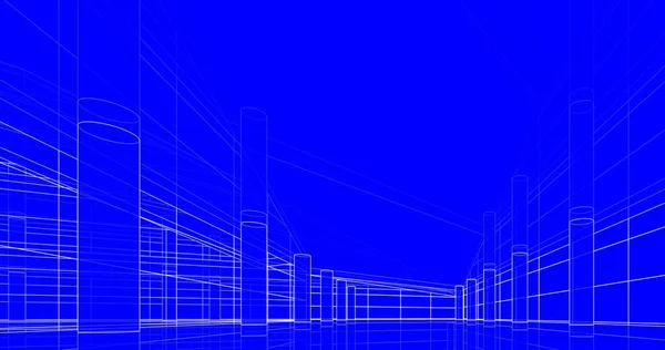 Абстрактные Чертежи Архитектурном Искусстве Минимальные Геометрические Формы — стоковое фото