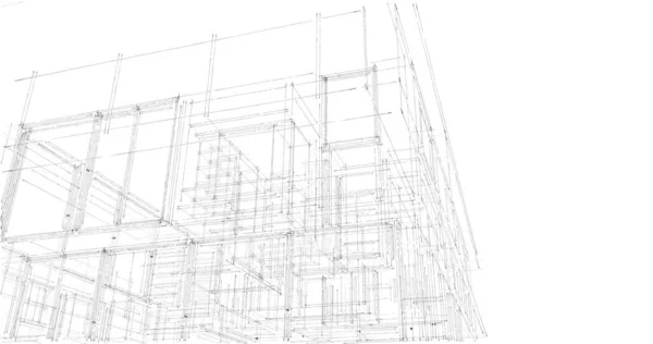 Architecture Illustration Design Building Construction — Stock Photo, Image