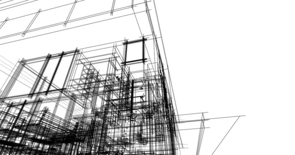 Design Ilustração Arquitetura Construção Edifícios — Fotografia de Stock