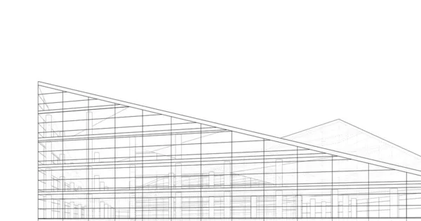 建筑墙纸设计 数字概念背景 — 图库照片