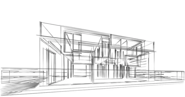 Abstrakcyjna Tapeta Architektoniczna Tło Cyfrowe — Zdjęcie stockowe