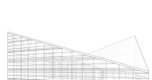 建筑墙纸设计 数字概念背景 — 图库照片