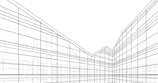 Abstrakcyjny Projekt Tapety Architektonicznej Cyfrowe Tło Koncepcyjne — Zdjęcie stockowe