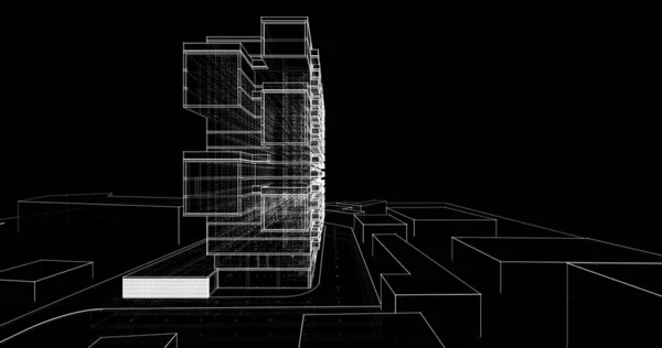 Абстрактные Архитектурные Обои Цифровой Фон — стоковое фото