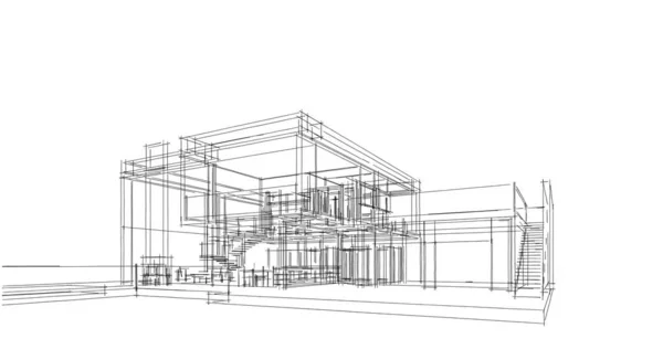 Wyłożona Tapeta Architektoniczna Tło Cyfrowe — Zdjęcie stockowe