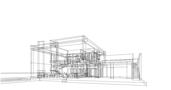 Wyłożona Tapeta Architektoniczna Tło Cyfrowe — Zdjęcie stockowe