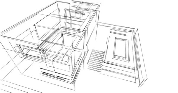 Abstrakcyjna Tapeta Architektoniczna Tło Cyfrowe — Zdjęcie stockowe