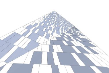 Mimari sanat konseptinde soyut çizgiler, minimum geometrik şekiller. 