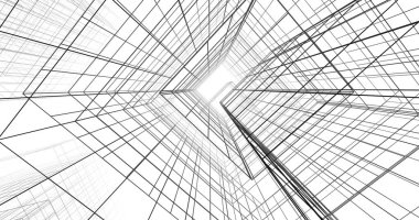 soyut mimari duvar kağıdı tasarımı, dijital konsept arkaplan