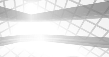 Mimari sanat konseptinde soyut çizgiler, minimum geometrik şekiller. 