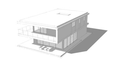 İnşaatın 3B mimari tasarımı