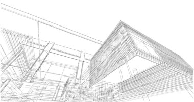 soyut mimari duvar kağıdı tasarımı, dijital konsept arkaplan