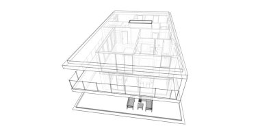 İnşaatın 3B mimari tasarımı