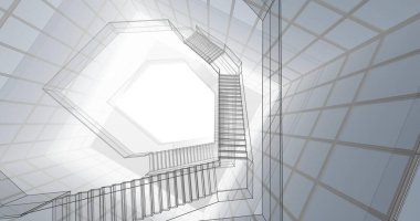 soyut mimari duvar kağıdı konsepti, dijital arkaplan