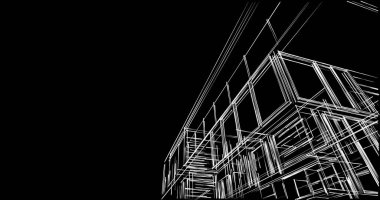 İnşaatın 3B mimari tasarımı