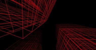 soyut mimari duvar kağıdı tasarımı, dijital konsept arkaplan