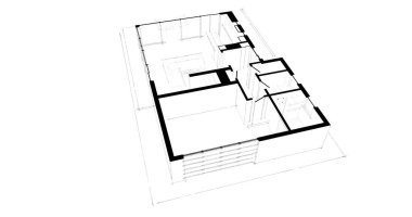 İnşaatın 3B mimari tasarımı