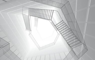 soyut mimari duvar kağıdı tasarımı, dijital konsept arkaplan